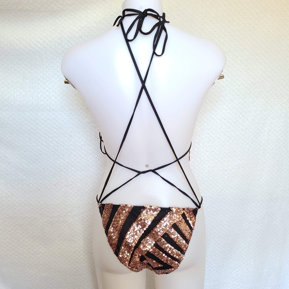 FASHION NOVA Rose Gold Bodysuit size S - Picture 7 of 7